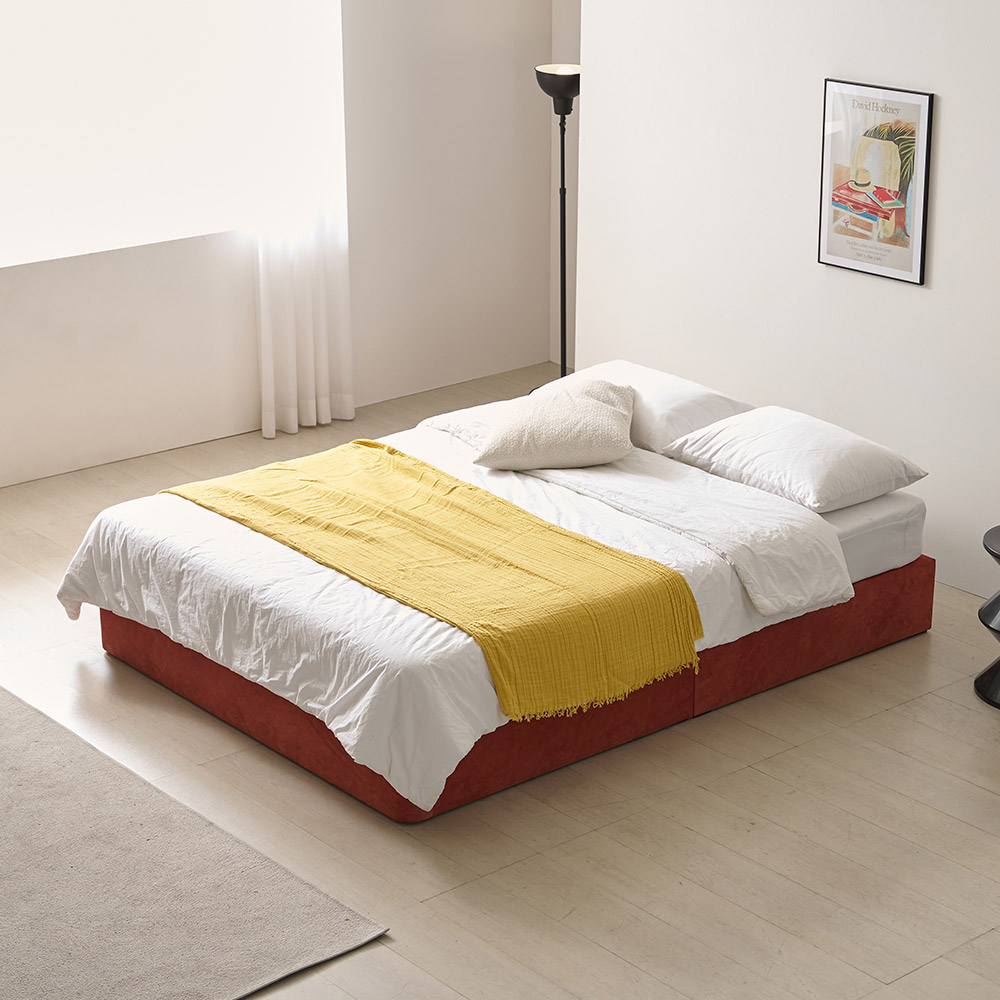 라자가구 스테이플 파운데이션 무헤드 침대 프레임 S/SS/Q/K/LK (헤드,매트 선택) 239,000원