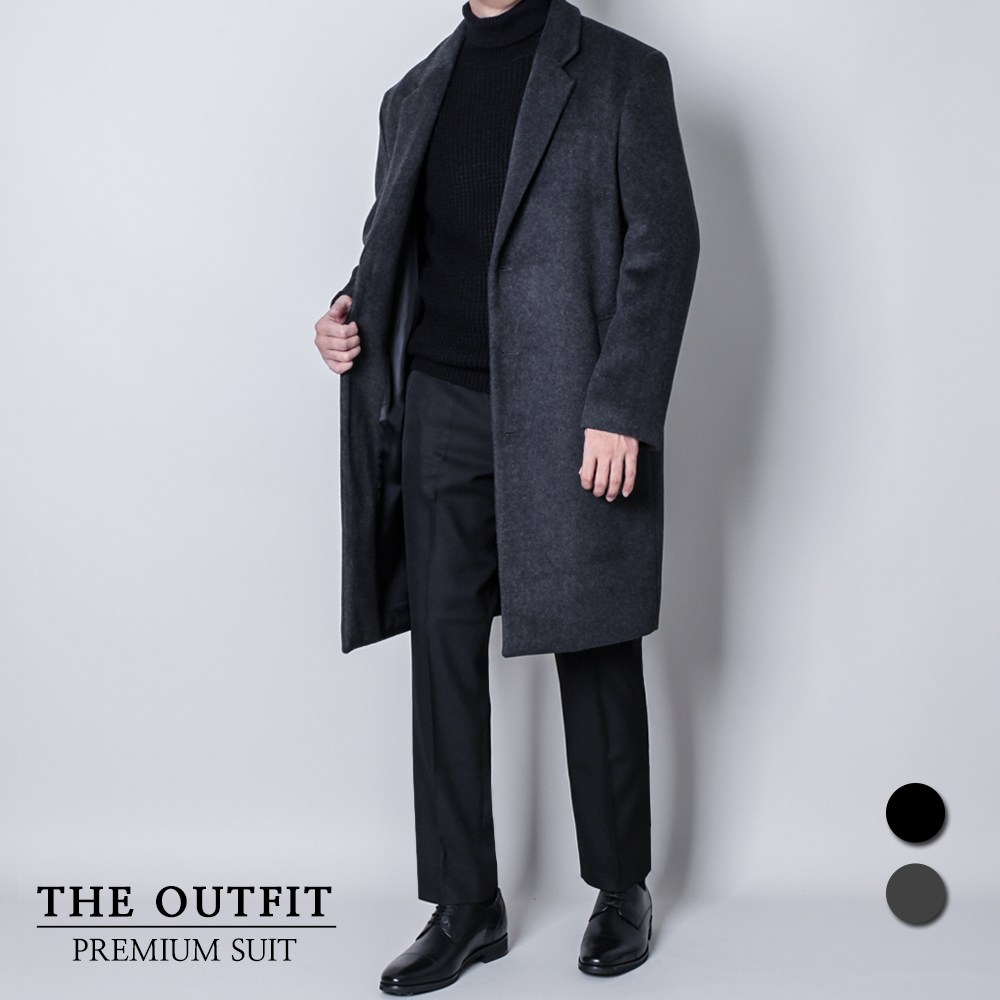 디아웃핏 M~3XL 남자 프리미엄 리얼 울코트 고급 빅사이즈 캐시미어 오버핏 롱코트 139,000원