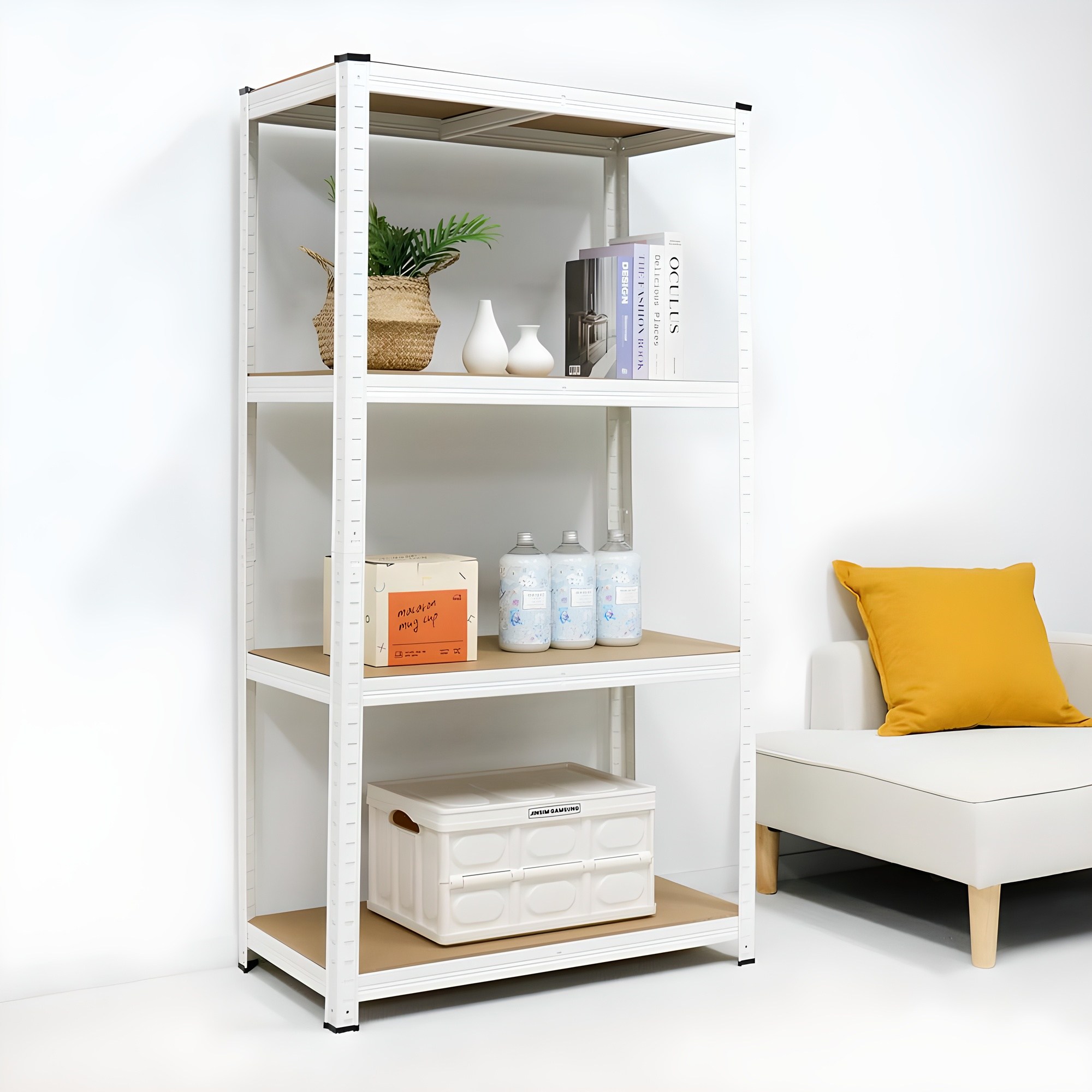 이지라이프 경량랙 조립식 앵글선반, 화이트, 4단 28,900원