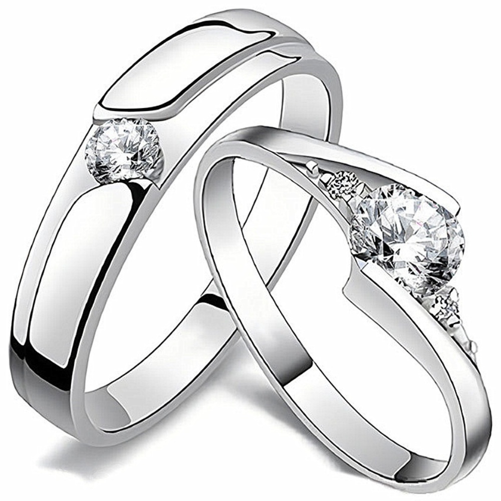 홍언목요 남자 여자 심플 커플 세트 커플링 오픈 1+1 결혼반지 13,800원