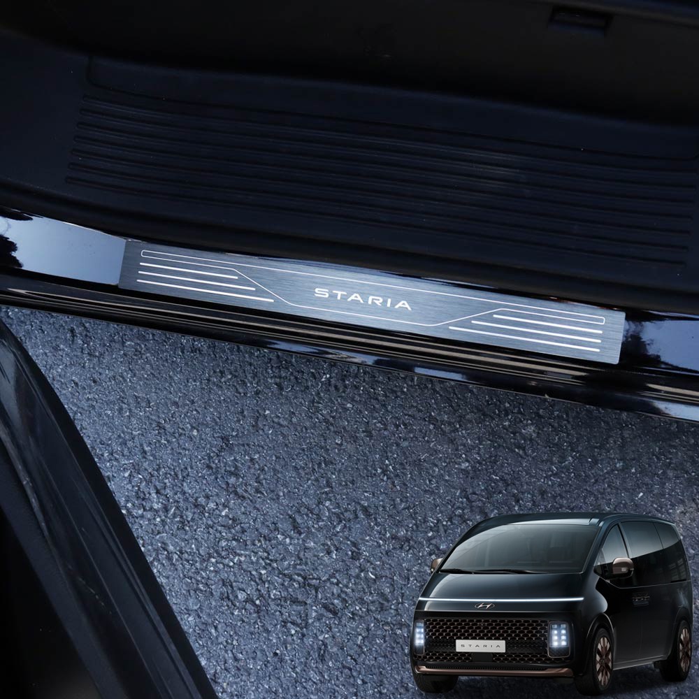 영카클럽 스타리아 호환 1열 도어스커프 메탈 몰딩 커버 스텝 발판 차량 악세사리 용품, 도어 37,000원