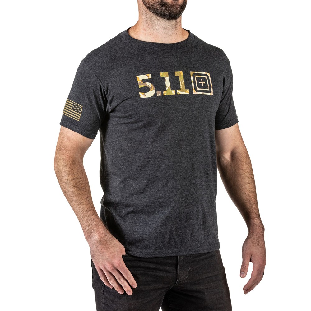 5.11 택티컬 레거시 카모 필 반팔 티셔츠 (차콜) - Legacy Camo Fill S/S Tee (Charcoal Htr) 35,000원