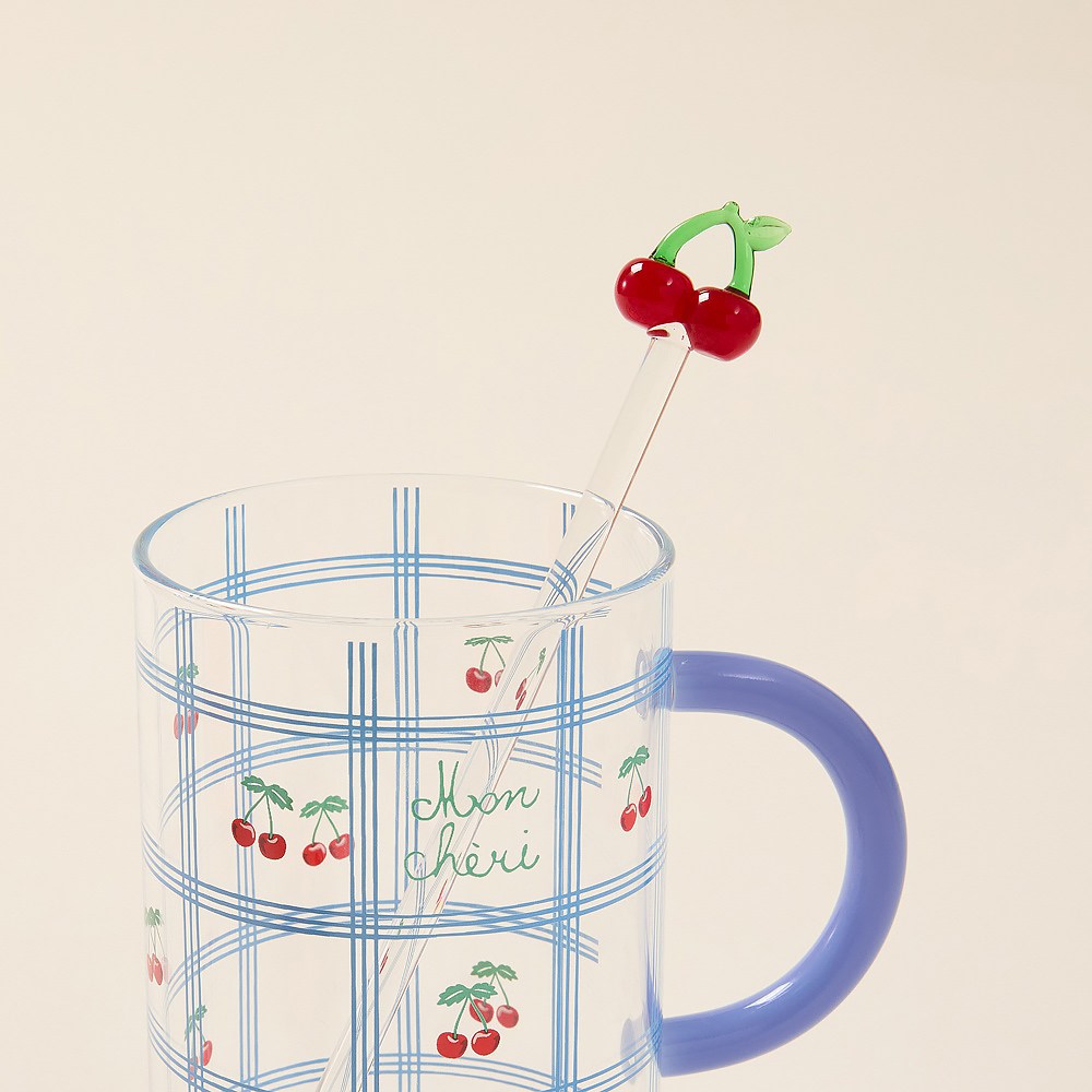 [모던하우스] 베리가든 유리 머들러 스틱20cm 체리 3,900원