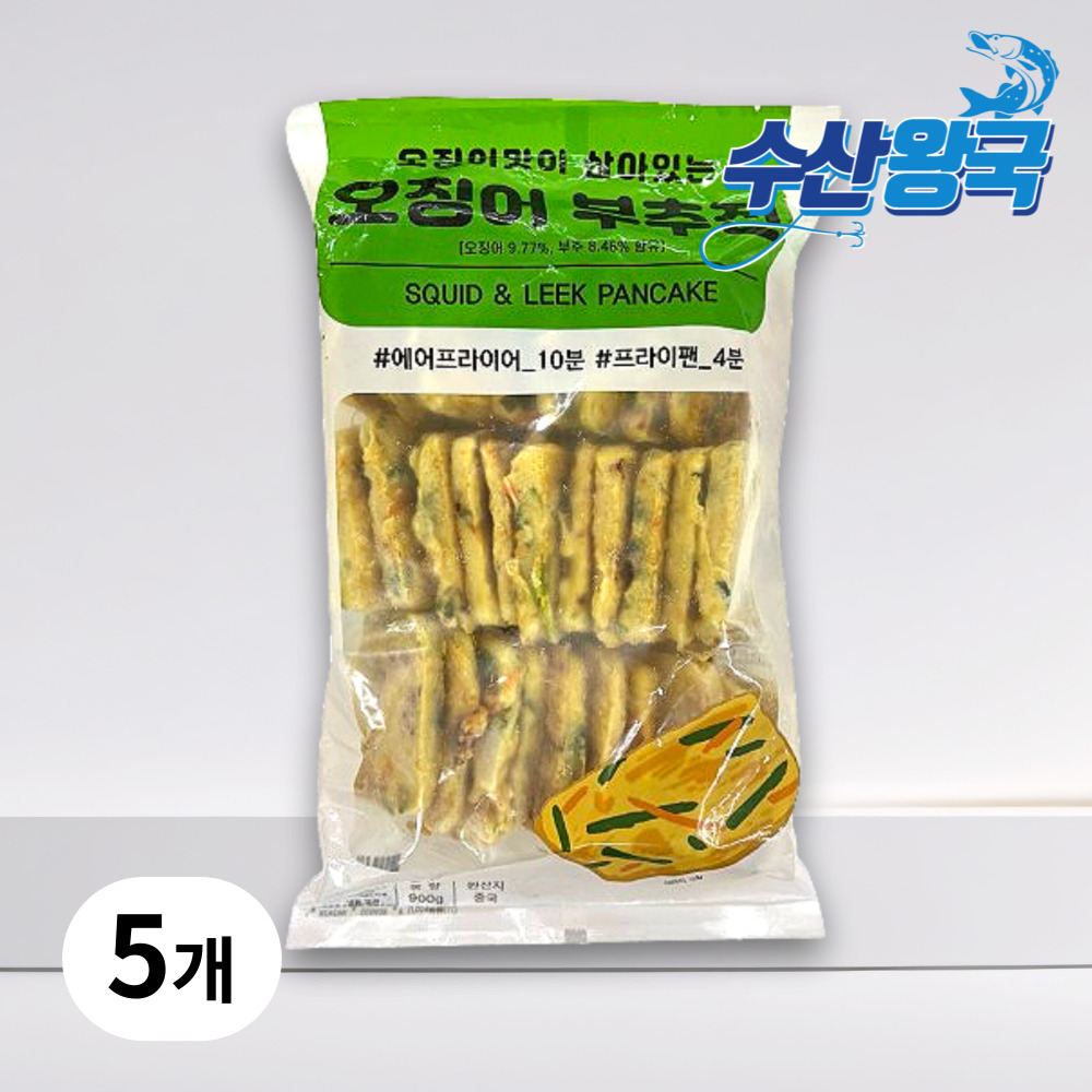 수산왕국 냉동 한입 오징어부추전, 5개, 900g 49,900원