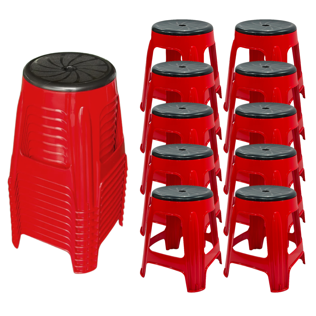 나코 플라스틱 회전의자 간이 야외용 보조의자 편의점의자 포장마차 행사용, 애플레드, 10개 43,000원