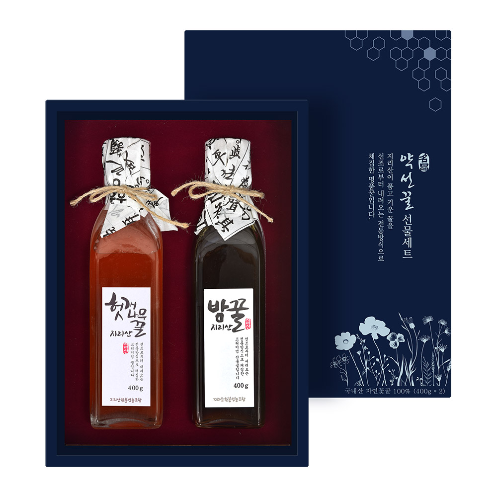 지리산 특화벌꿀 약선꿀세트 프리미엄 밤꿀400g＋헛개나무꿀400g 48,000원