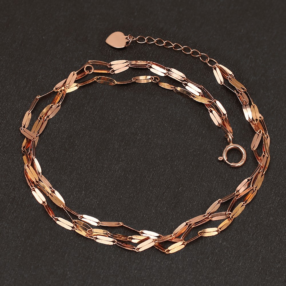 주리에떼 14K 18K 여성 데일리 레이어드 글램 세줄 체인 팔찌 419,000원