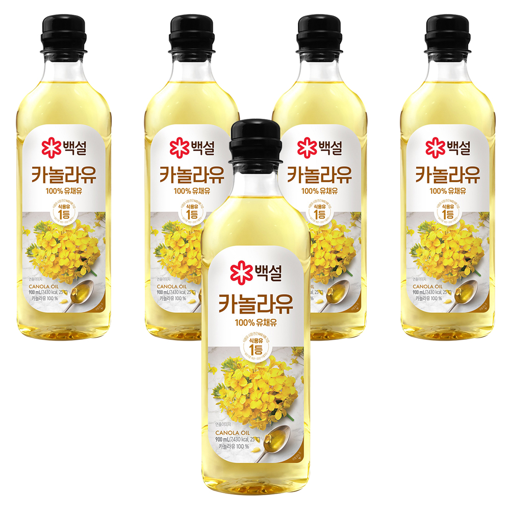 백설 카놀라유, 900ml, 5개 25,450원