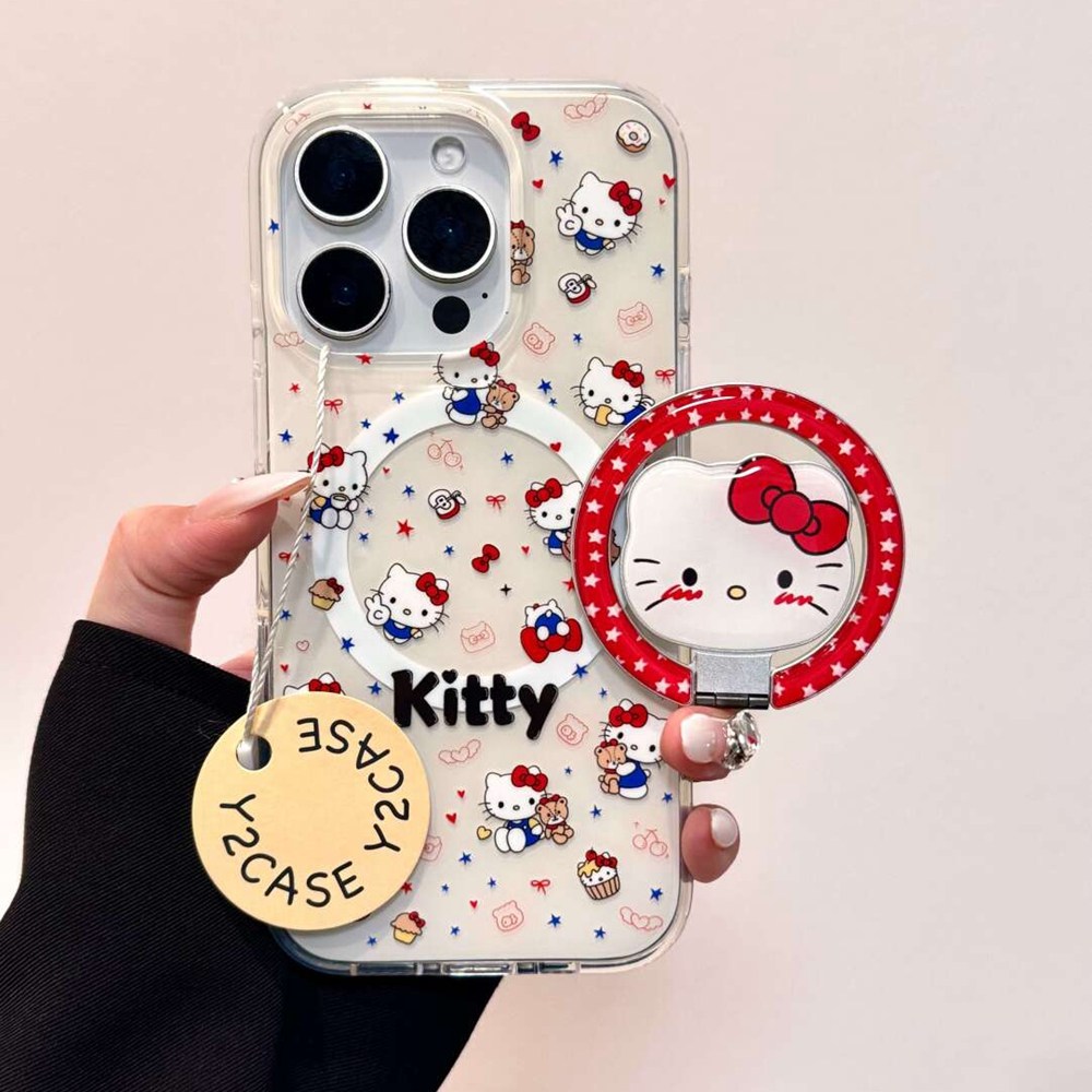 티류으스 캐릭터 가득 키티 맥세이프 그립톡 갤럭시S25케이스 + 거치대 호환 케이스 16,800원