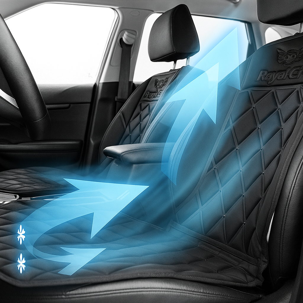 코지 올뉴마이티 자동차 통풍시트 바람방석 쿨링시트 12V 24V 편안한 승차감, 1개, 블랙 44,500원