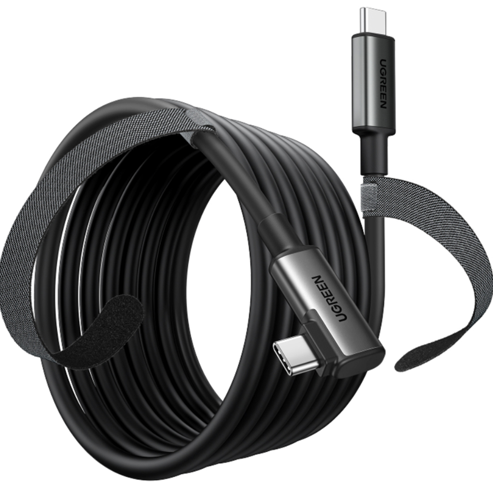 유그린 USB3.2 Gen1 5Gbps VR 헤드셋 90도 C to C타입 케이블 US551, 5m, 블랙, 1개 19,900원