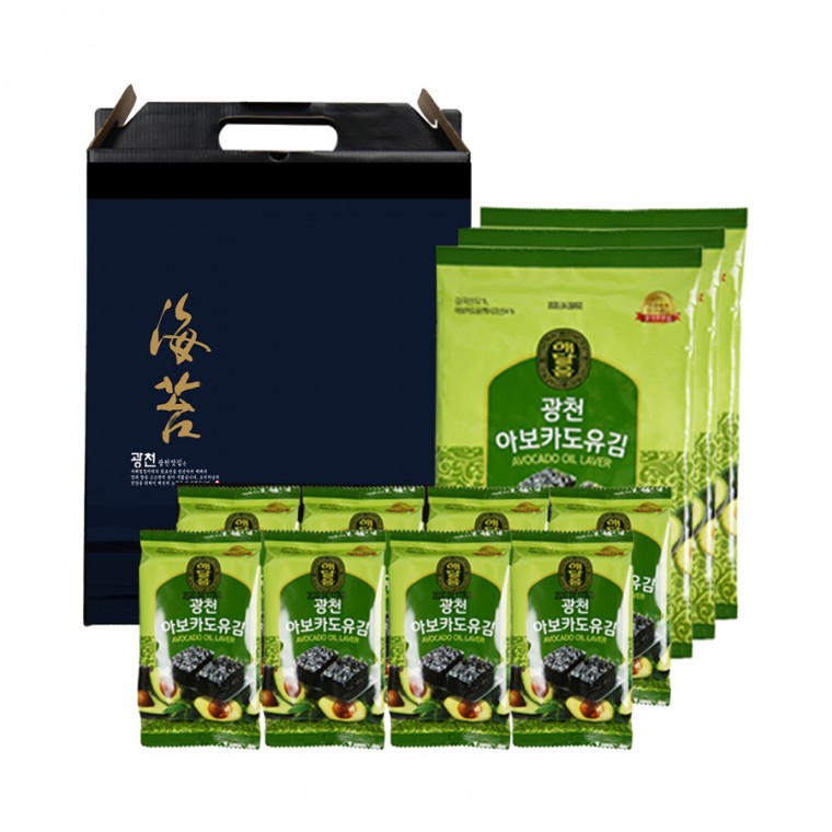 2026 명절 광천김선물세트 아보카도유 도시락김선물세트 전장김3P+도시락김8P 손잡이선물세트 선물용김추천 12,660원