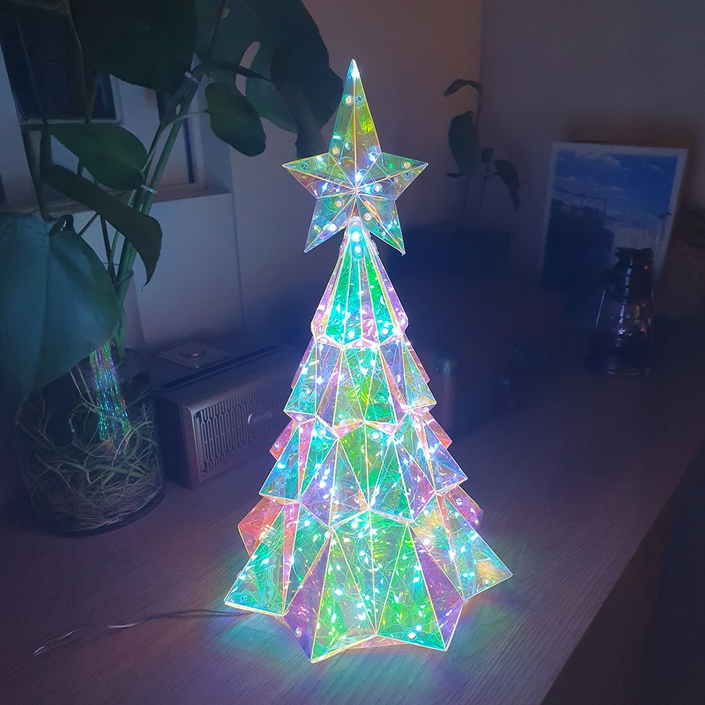 LED 오로라 홀로그램 무드등 하트곰돌이 유니콘 트리 3종, 크리스마스트리 25,650원
