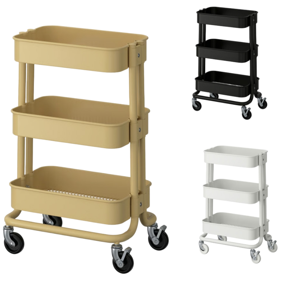 이케아 로스코그 카트 정리카트 바퀴수납함  28x38x61 cm 50,100원