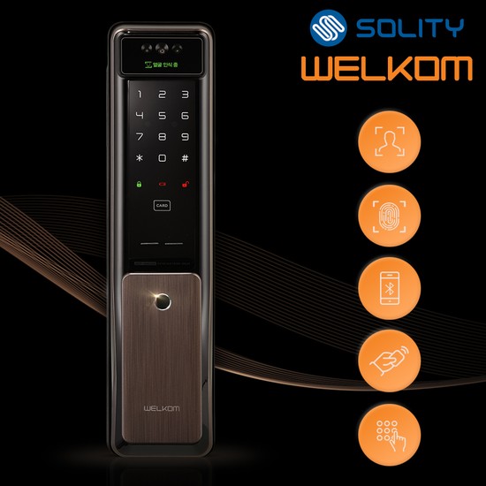 솔리티 3D 얼굴인식 푸시풀도어락  WSP-2900A플러스 지문인식 카드키2개 번호키 안면인식 ioT 디지털도어락 339,500원