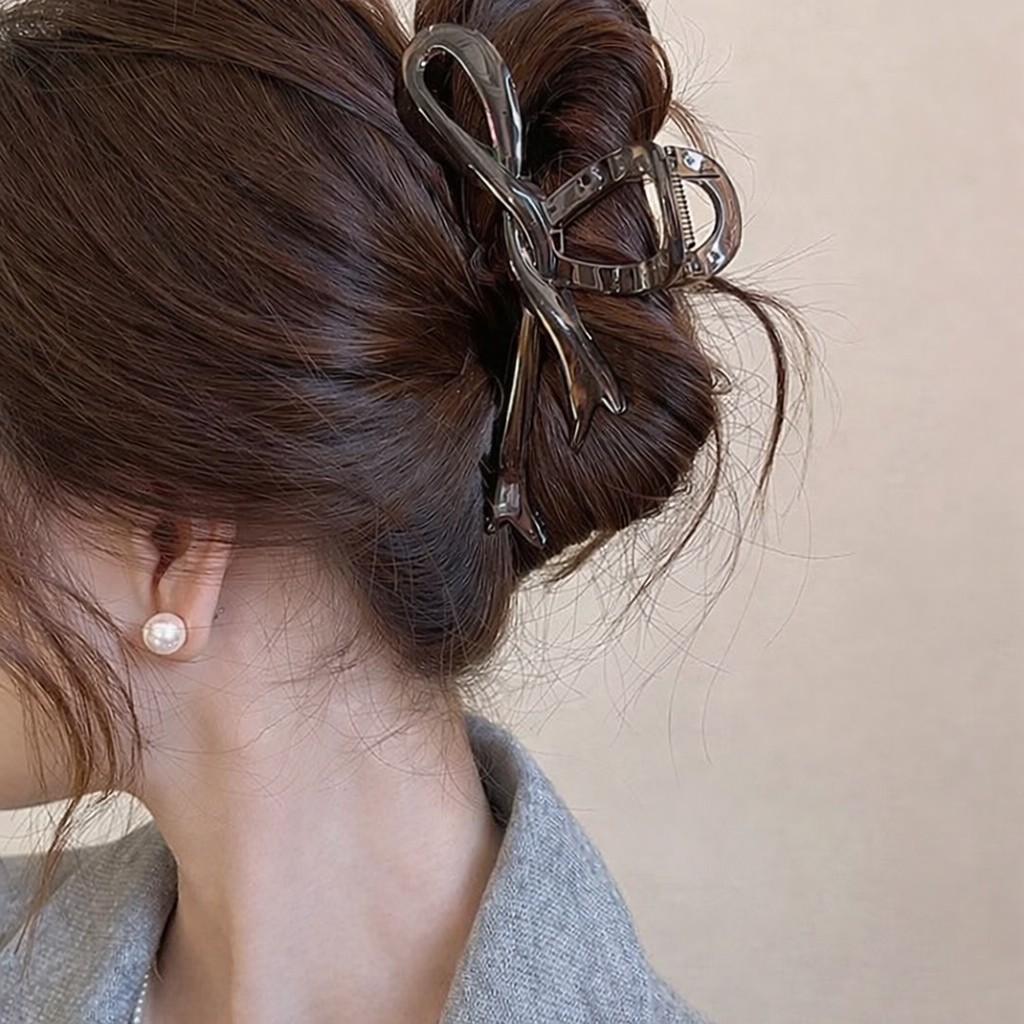 소우샵 리본 유광 집게핀 올림머리 대형 집게핀 9,800원