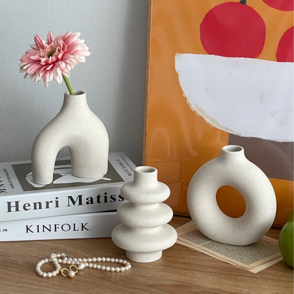 토도샵 세라믹 도자기 화병 꽃병 오브제 3P 세트 집들이 개업 선물 인테리어 소품 31,800원