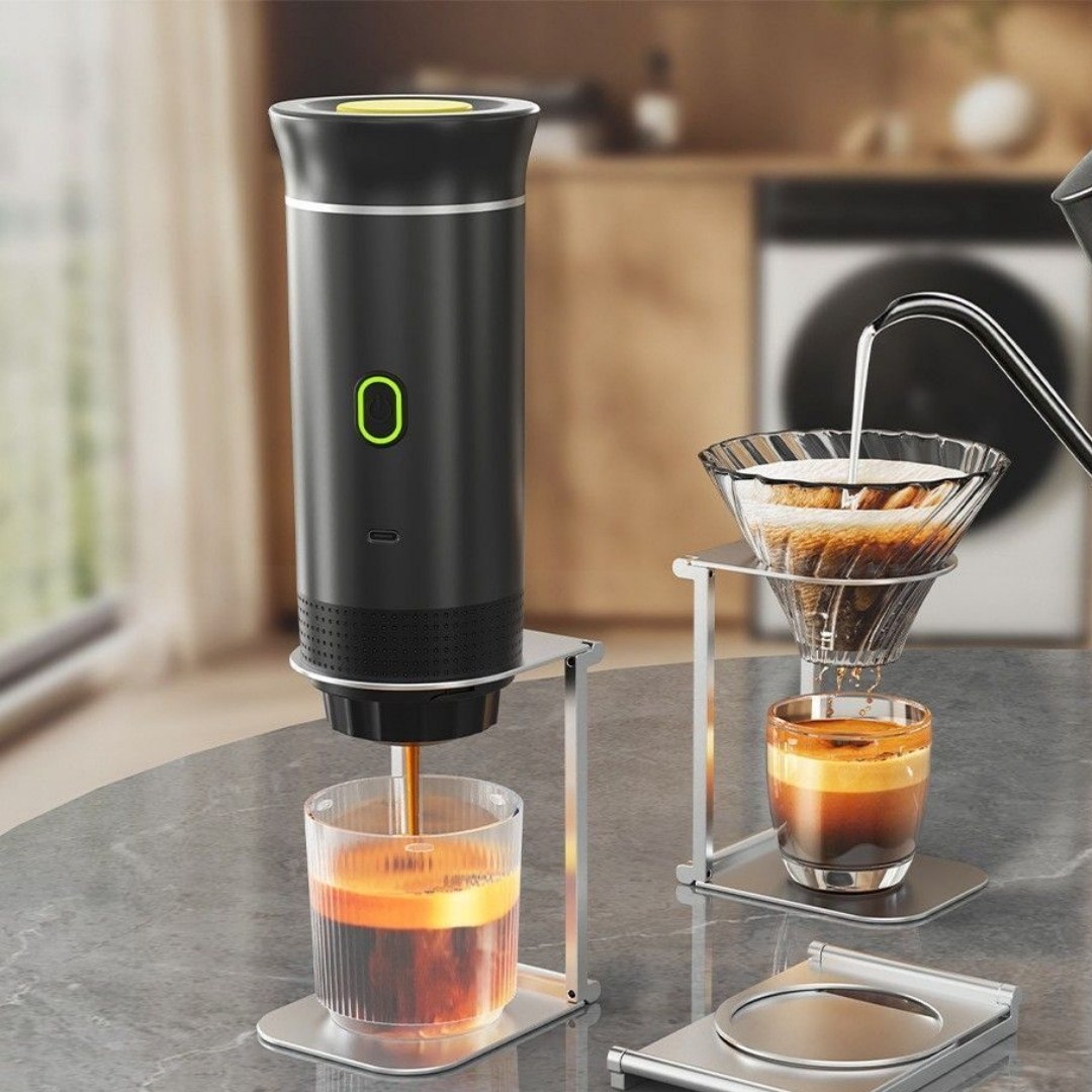 Mochae 3in1 휴대용 커피머신 에스프레소 캡슐 호환 원두 사용 가정용 캠핑용 미니 소형 20bar 핫 콜드 추출 7500mAh, 블랙, KF-JN-02 61,250원