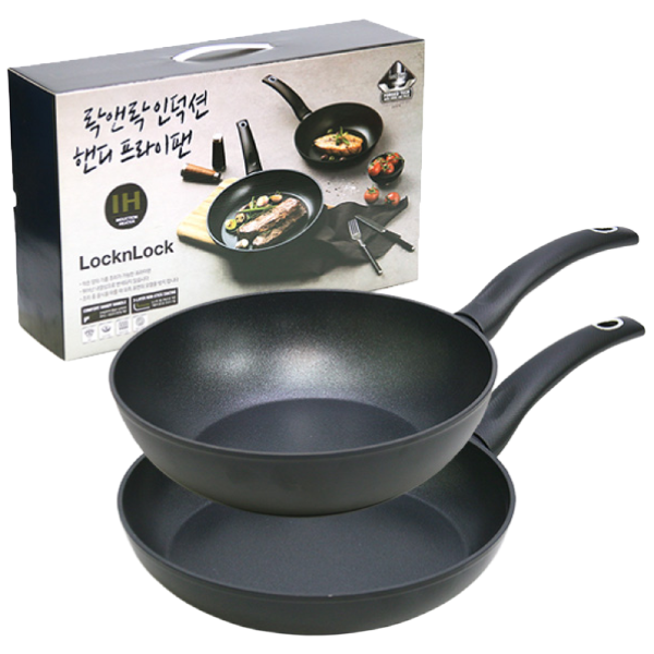 락앤락 핸디 인덕션 후라이팬 프라이팬+웍 28cm 2종세트, 1개 42,500원