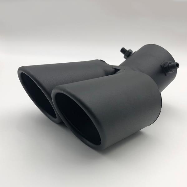 범용 듀얼 아울렛 배기 팁, 블랙 스테인레스 63mm 자동차 머플러 리어 테일 액세서리, 1PC 21,900원