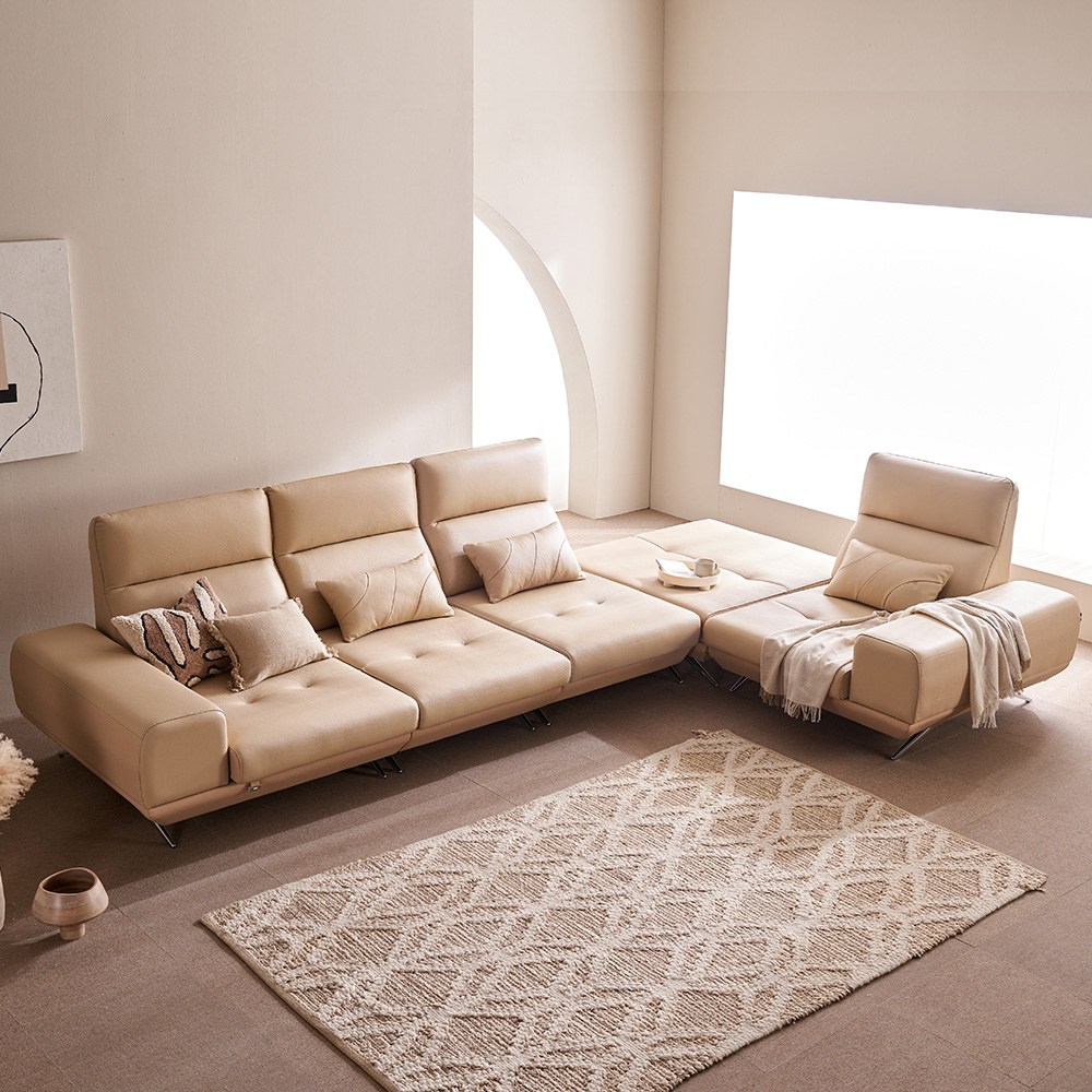 쉐우드가구 라이즈 이태리 천연통가죽 스윙 소파 8인용 코너형 / 국내제조 자재등급 E0 2,747,800원