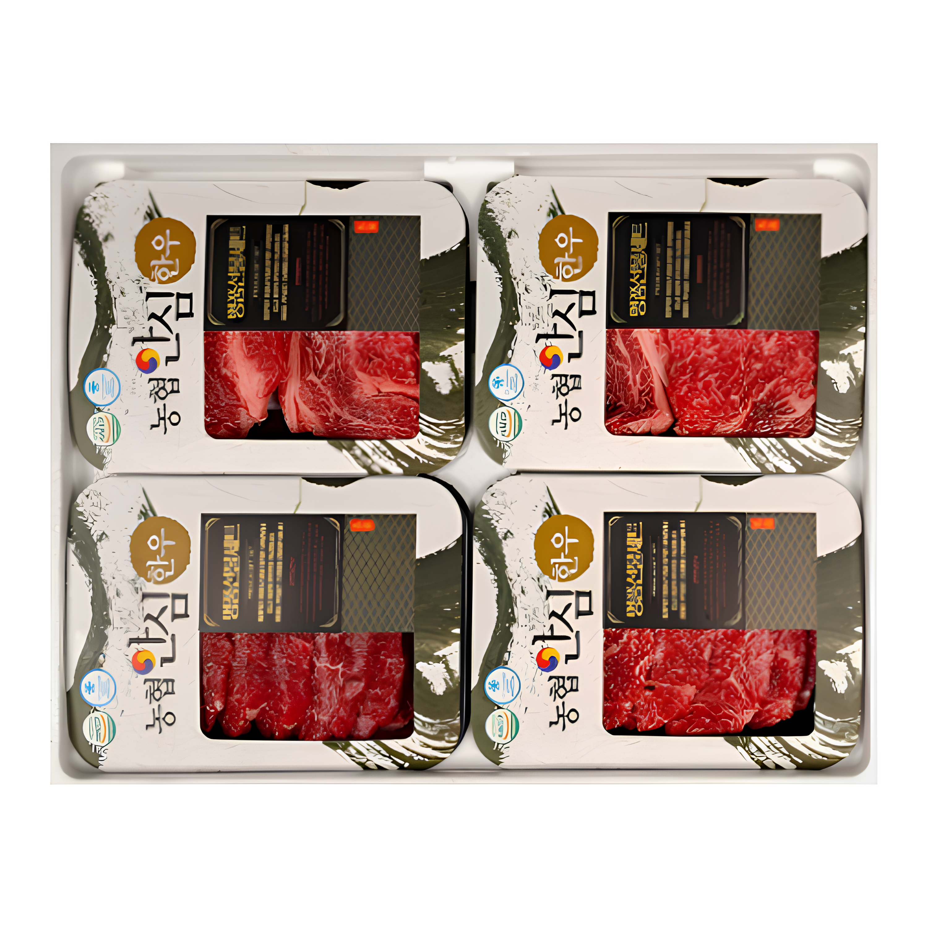 [명가한우] 1++ 명품 농협 한우선물세트 1.2kg 구이용 냉장 (등심 채끝 안심 살치) (투뿔 프리미엄 세트), 2박스 510,000원