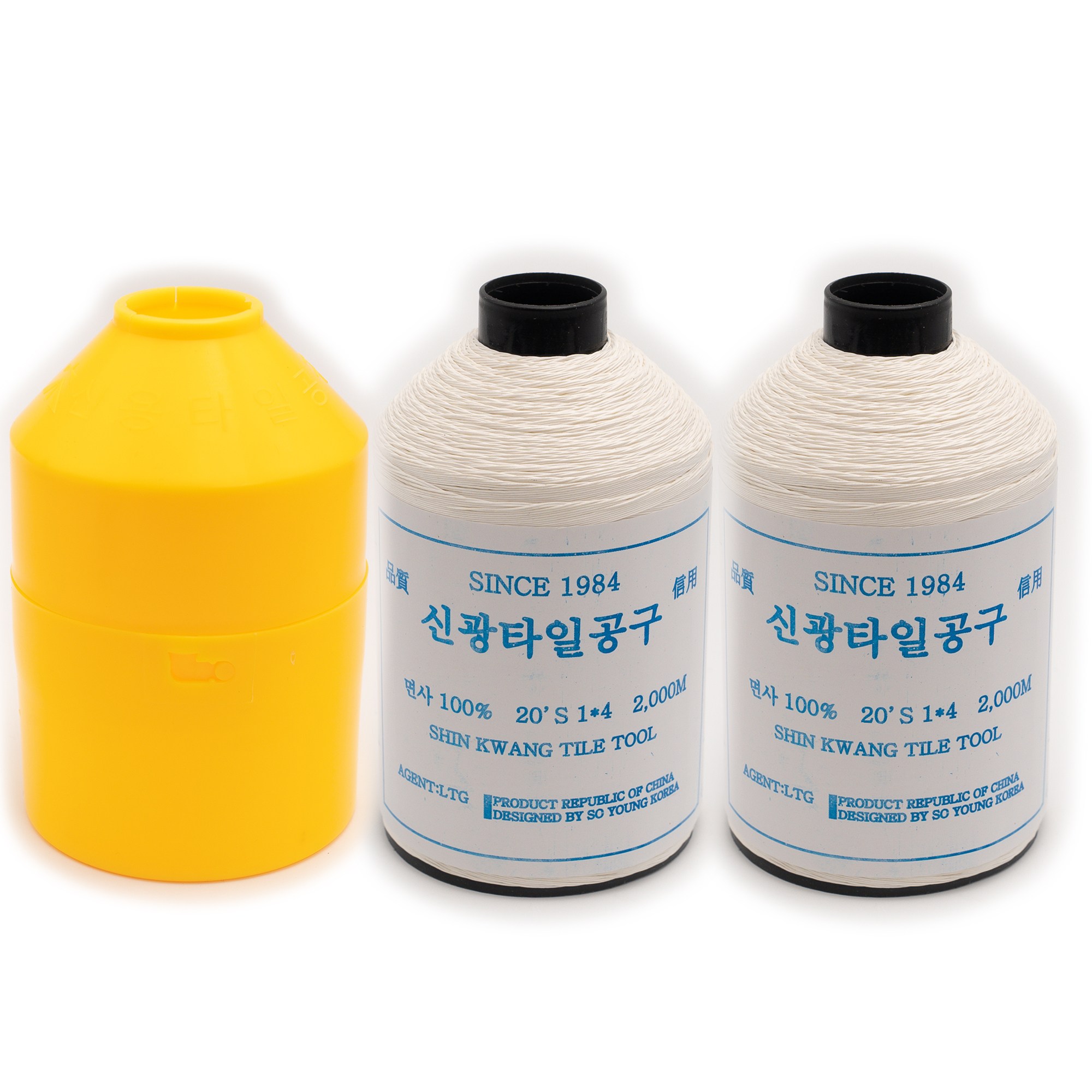 타일실 2000m 실통 목수실 수평실 먹실 면실, 1세트, 백색 27,500원