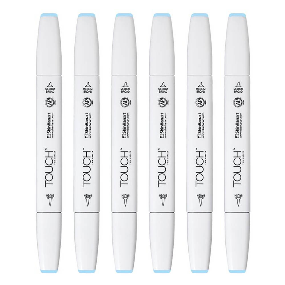 신한화구 터치 트윈 브러쉬마카 PALE BLUE LIGHT 185, 1색, 6개 23,720원