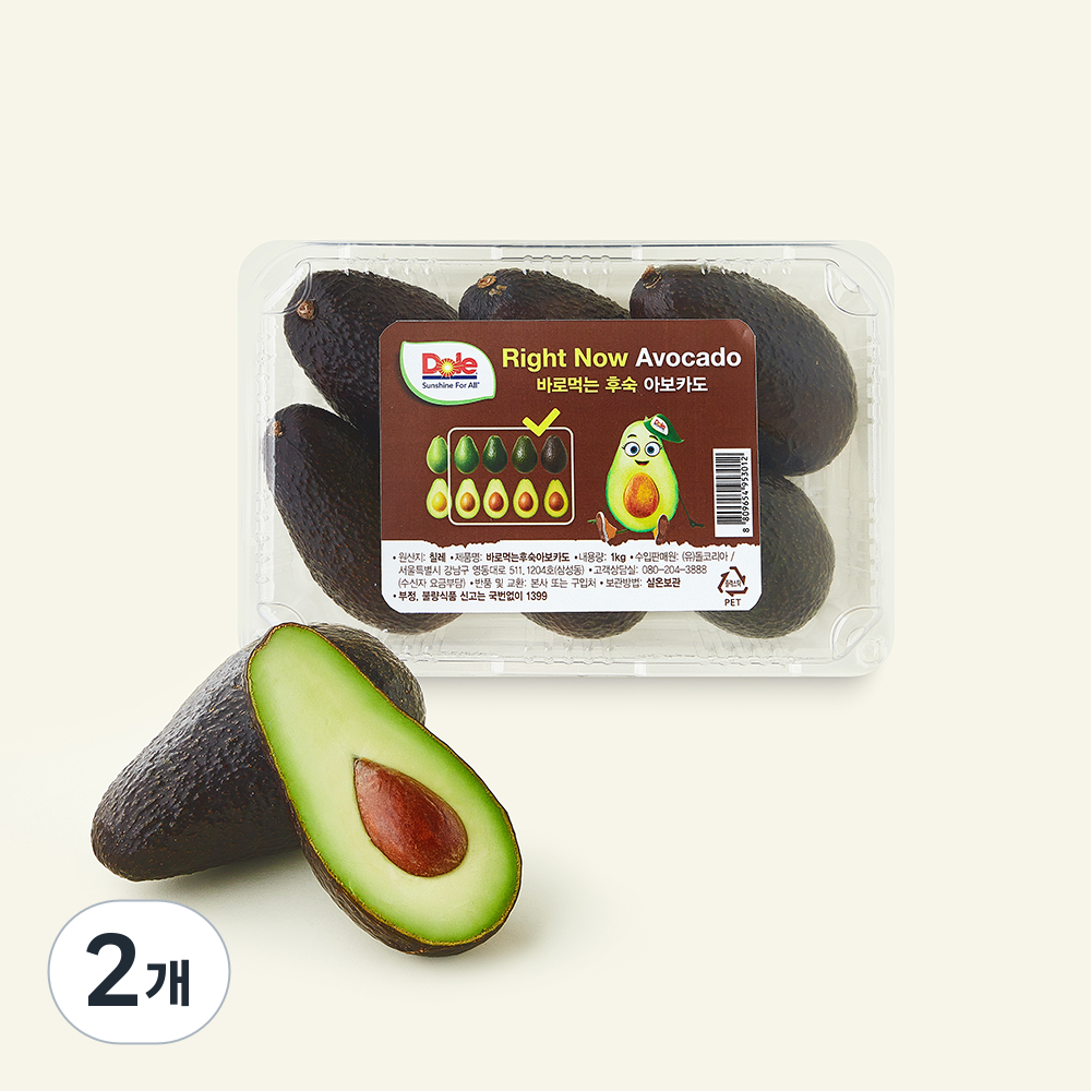 [로켓프레시] Dole 칠레산 Right Now 바로먹는 후숙 아보카도 22,890원