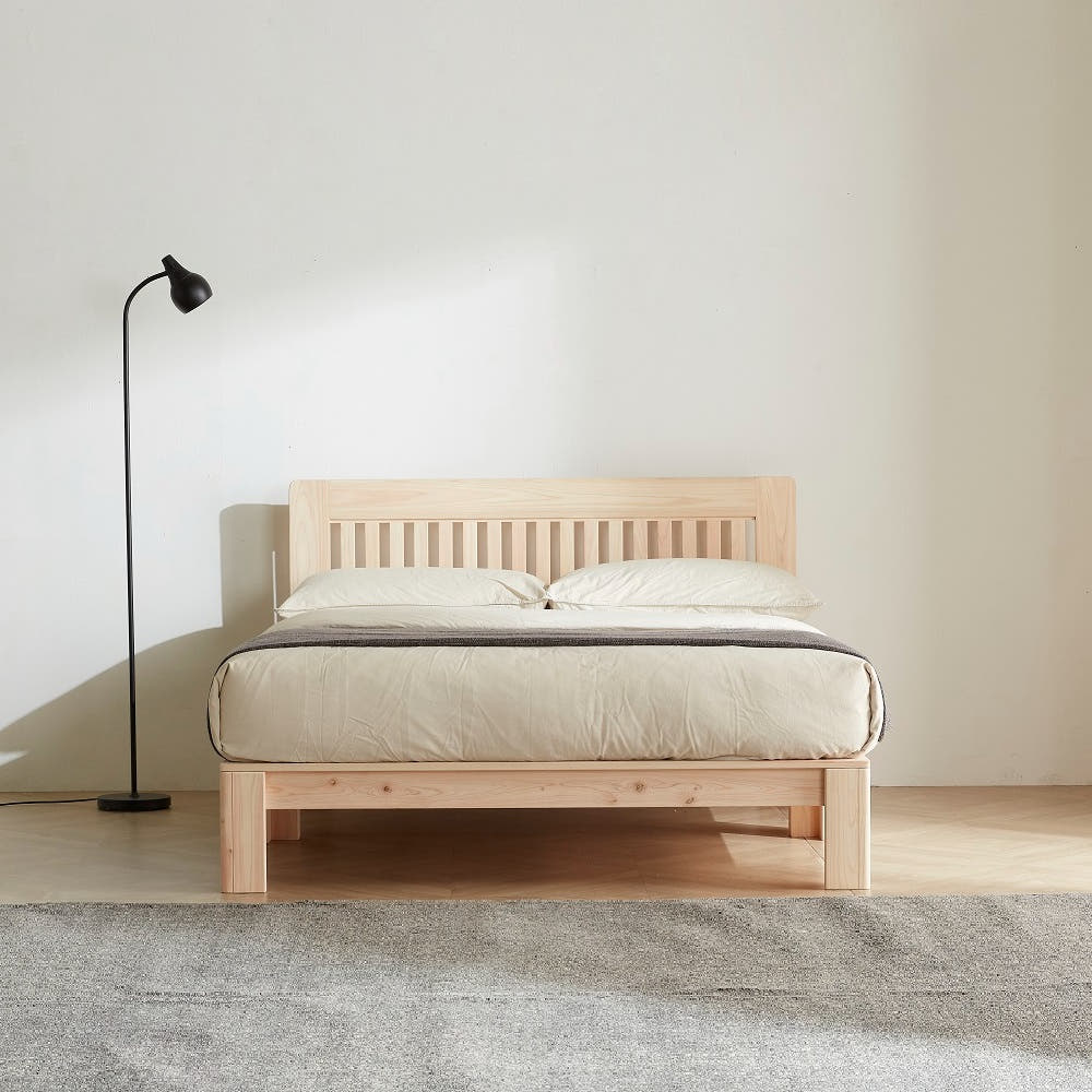 바르숲 유절 도담 편백나무침대 통원목 침대프레임, 베이지 426,000원