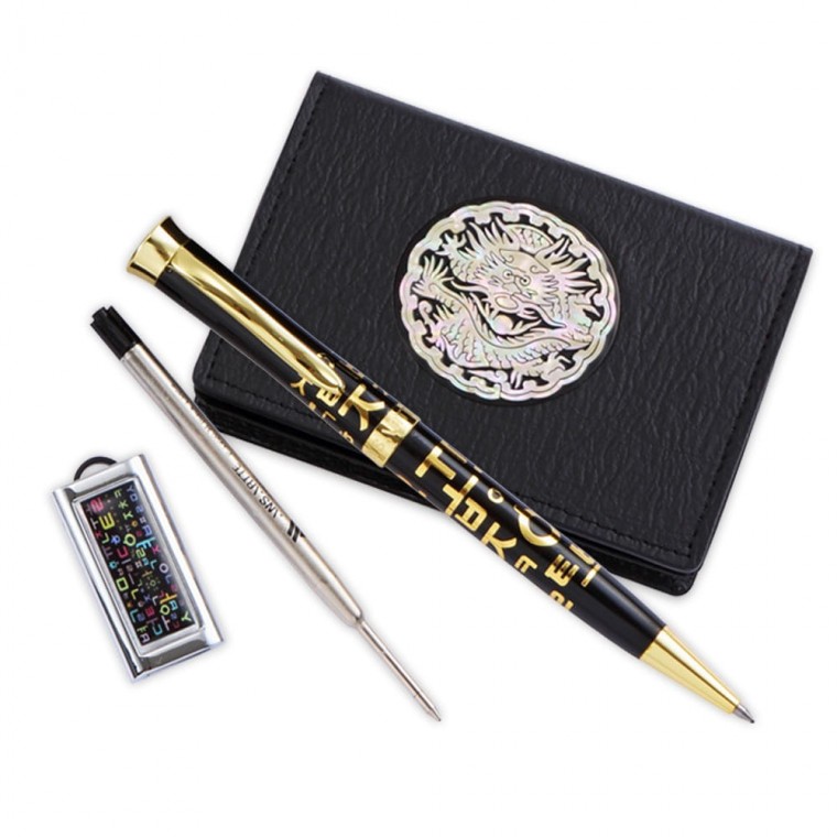 한글 볼펜+리필심+곤룡포 나전 한지가죽 명함지갑+한글 자개 USB 4종 84,710원