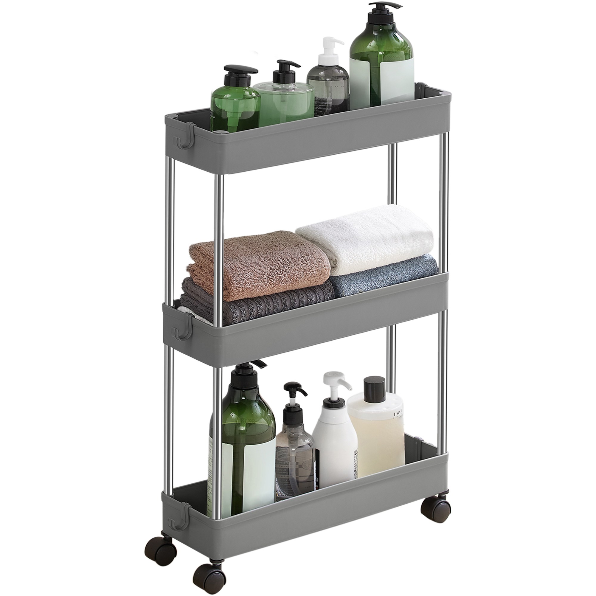 SONGMICS 다용도 이동식 360도 회전 바퀴 플라스틱 틈새 트롤리 욕실, 주방, 사무실, 세탁실용 9,170원