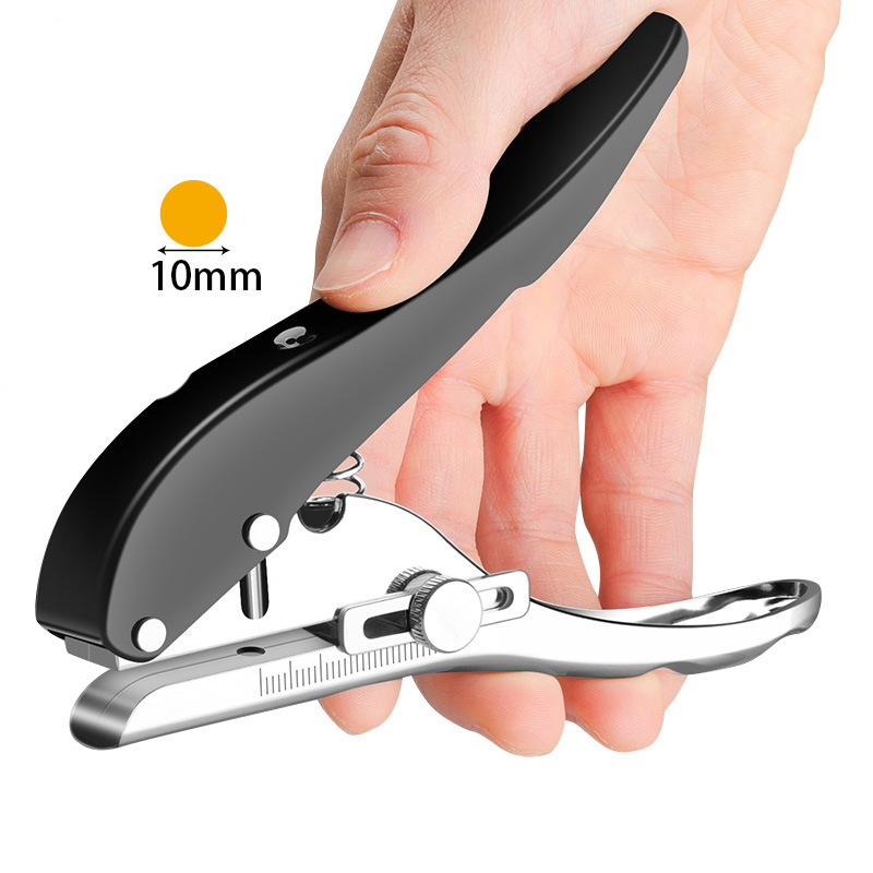 ID 카드 펀칭기 타공기 문서 제본천공기 가죽 타공펀치 종이 포토카드 pvc 구멍뚫는기계 1공 행탱 옷택 의류택 펀치기, 현재가 15,100원