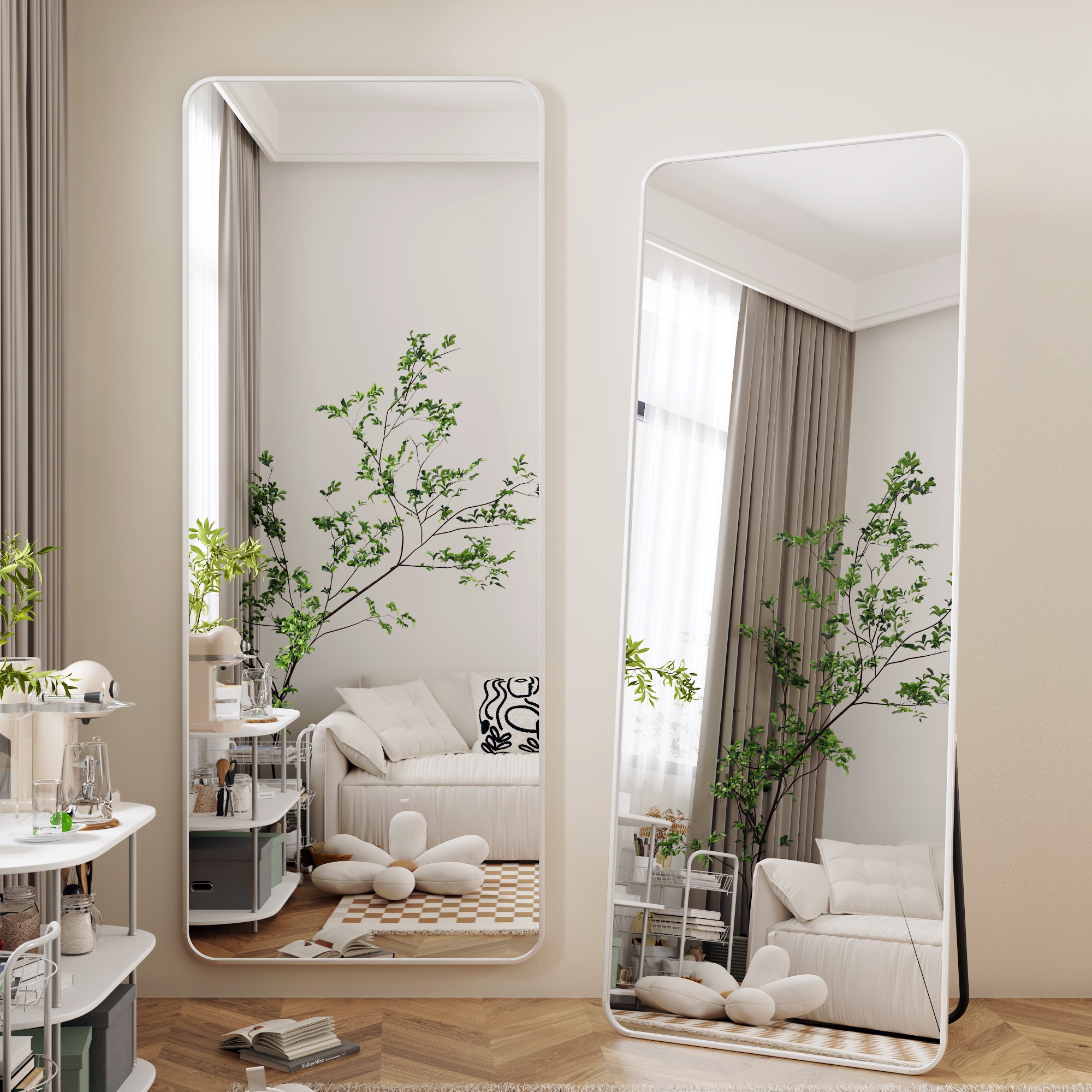 뷰티피크 전신거울 3in1 스탠드 벽걸이 거치형 강화안전유리 600*1650, 현재가 77,900원