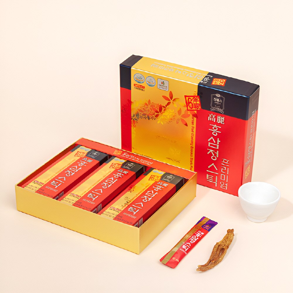 Wa365 고려홍삼정스틱 프리미엄 / 1포당 진세노사이드 21mg / 식약처 5중 기능성 진웰스 건강식품 선물, 12g, 30개 64,900원