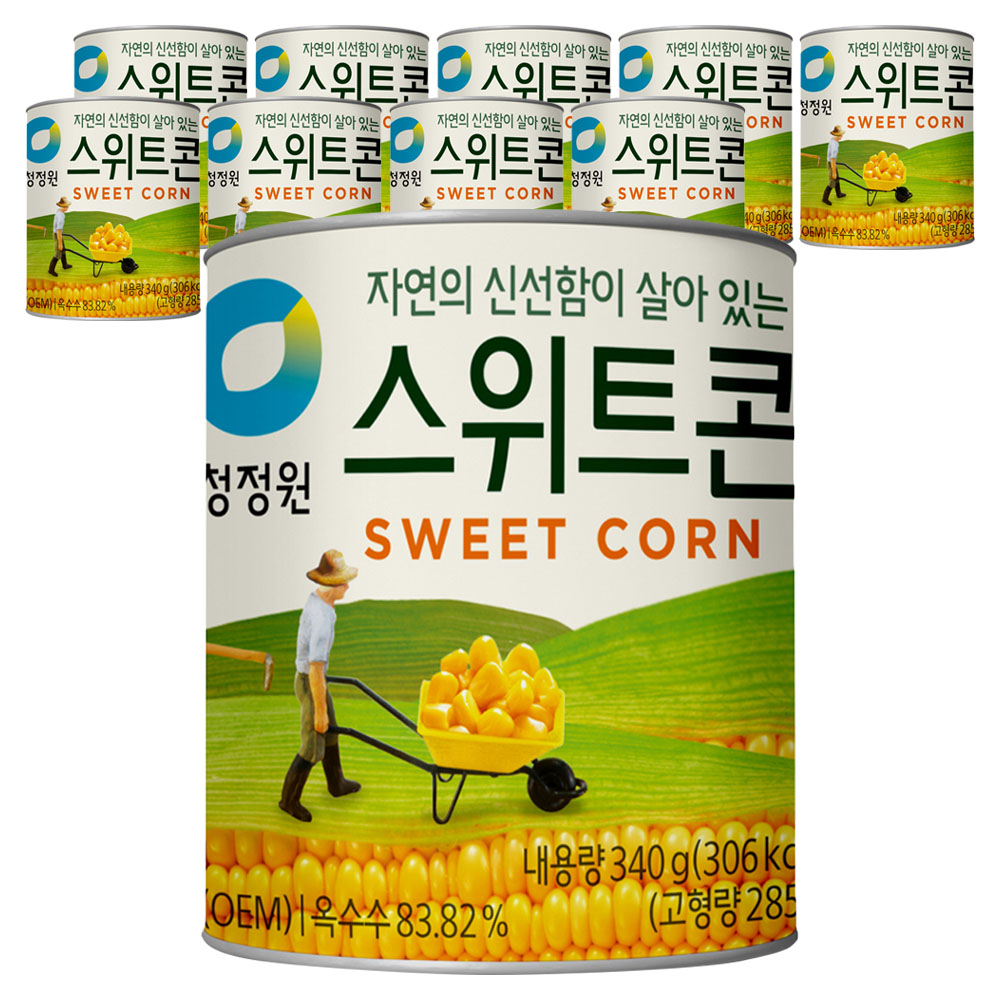 청정원 스위트콘 통조림, 340g, 10개 14,000원