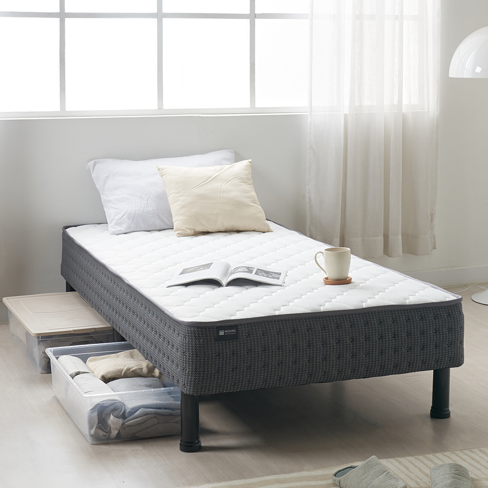 미성침대 올인원 프레임 일체형 다릿발 침대 매트리스 싱글 슈퍼싱글, 다크그레이, 200mm 99,000원