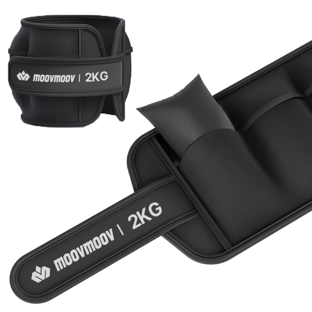 뭅뭅 무게조절 발목 모래주머니 2개입, 2kg, 블랙 49,900원
