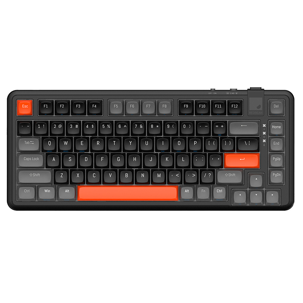 레드빈 더베러 핫스왑 기계식 키보드 A1 피치축 무선 텐키리스 저소음, 캐롯블랙, A1-82-BK-PEACH, 피치축 111,700원