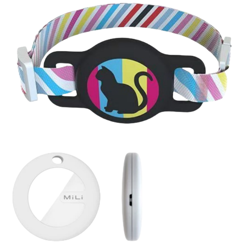 MiTag GPS위치확인기 airtag 애완동물 추적기 에어태그 애완동물 위치 확인기 강아지 고양이 분실 방지기 차량 위치추적 어린이 노인 위치 추적기 (3개 주문시 1개 증정), 포지셔너+블랙 애견 목걸이 27,500원