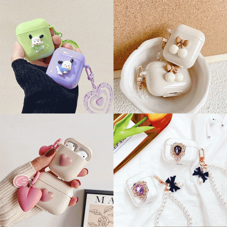 [핀도트][후니케이스] 에어팟 케이스 모음 (에어팟1.2세대/프로/3세대) (쥬얼리/하드/키링/입체) -사업자전용- 9,050원