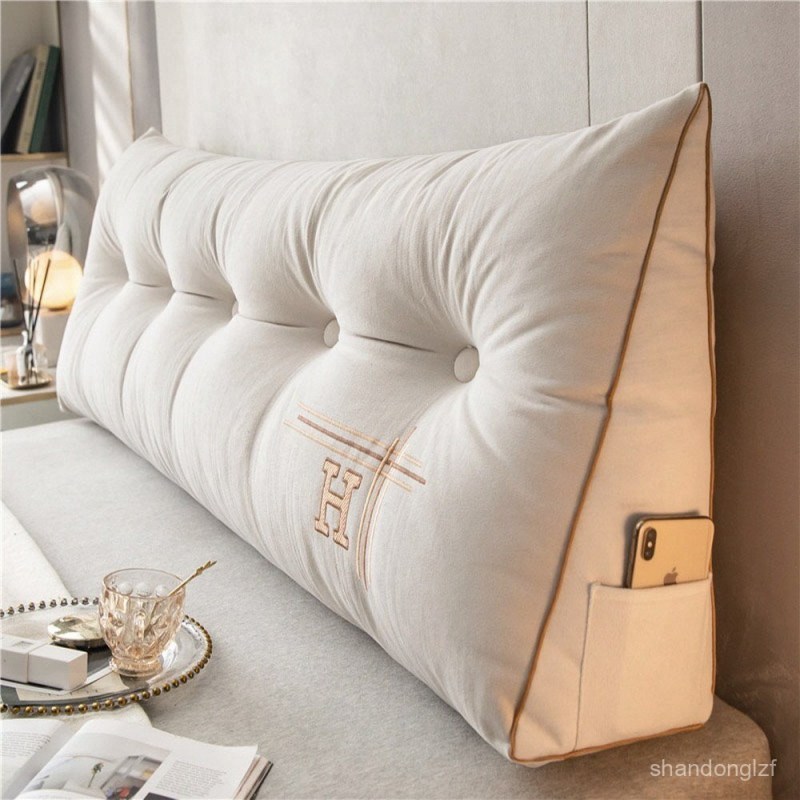 해피유통   등받이 쿠션 삼각 의자 침대 쇼파 대형 헤드 인테리어 등쿠션 롱 거실 허리 받침 베개 29,800원