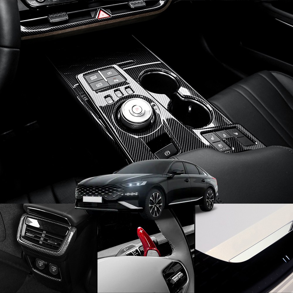 더블랙 호환 K8 GL3 실내 실외 튜닝 용품 모음 카본 크롬 몰딩 인테리어 기어패널 윈도우스위치 컵홀더 대쉬보드 도어커버 사이드미러 커버 19,500원