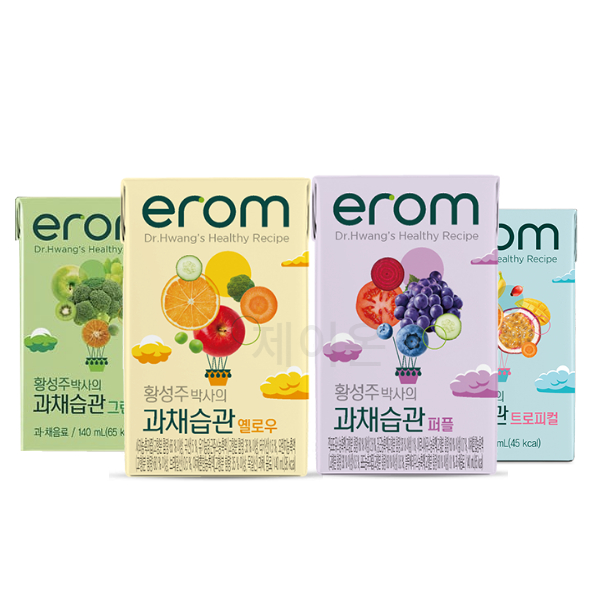 이롬 황성주박사의 과채습관 140ml 96팩 (트로피컬그린퍼플옐로우) 46,900원