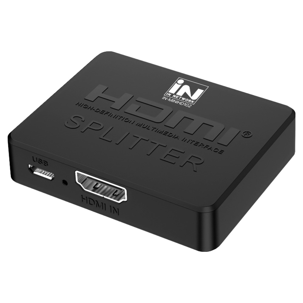 인네트워크 4K 지원 화면복제 HDMI 1 : 2 영상 분배기 IN-MINIHD102, 1개, 블랙 6,950원