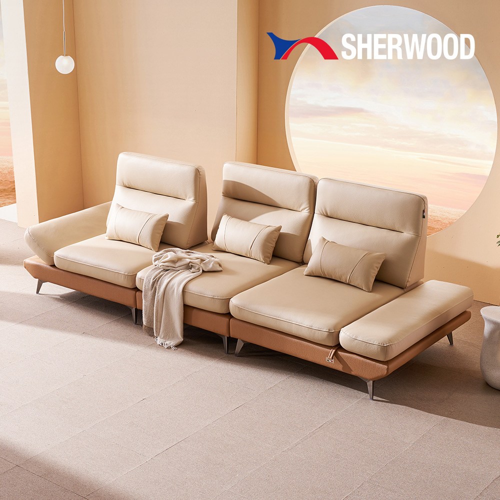 쉐우드가구 드벨리 이태리 천연통가죽 기능성 스윙 소파 4인용 / 국내제조 자재등급(E0) 2,049,000원