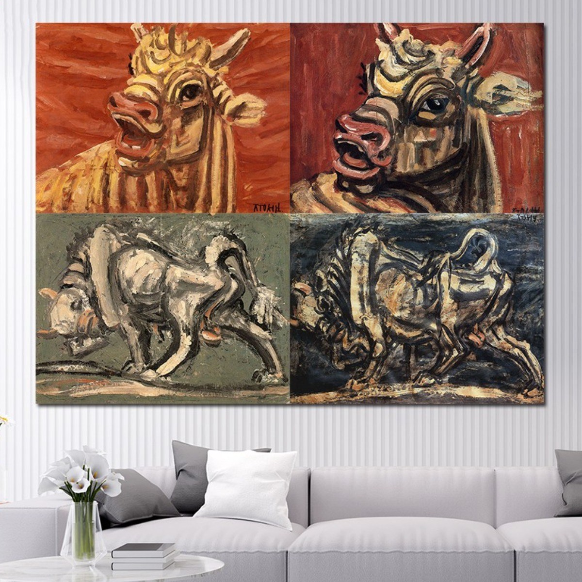 갤러리츠 이중섭 황소 흰소 이건희 컬렉션 인테리어 그림, 1개 41,670원