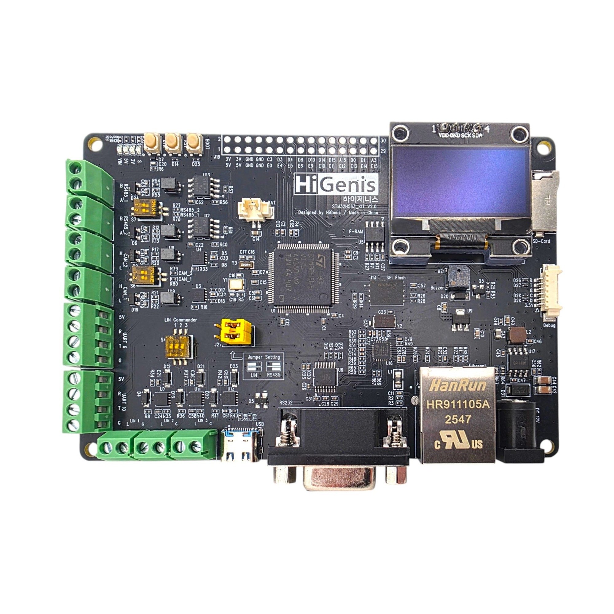 STM32H5-KIT 멀티 CAN RS485 OLED 이더넷 모드버스 개발 보드, 1개, 보드단품 179,000원