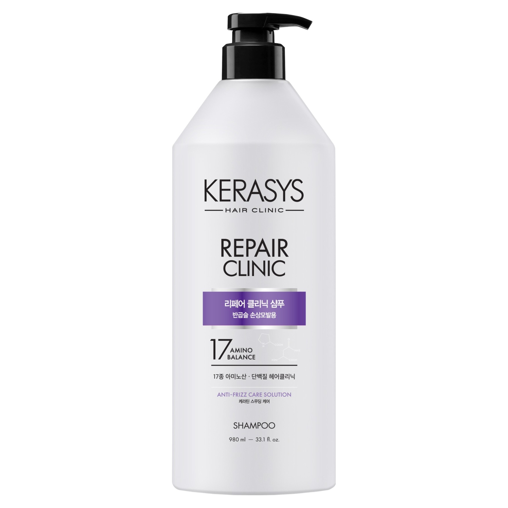 케라시스 리페어 클리닉 반곱슬 손상모 스무딩케어 단백질 샴푸, 980ml, 1개 6,800원