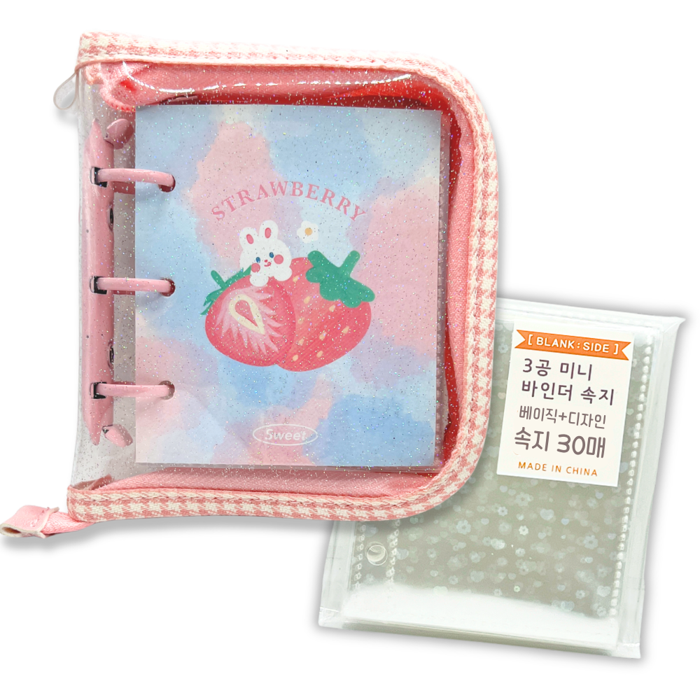 3공 포카 바인더 미니 폴라로이드 앨범, 30매, 스트로베리 7,990원